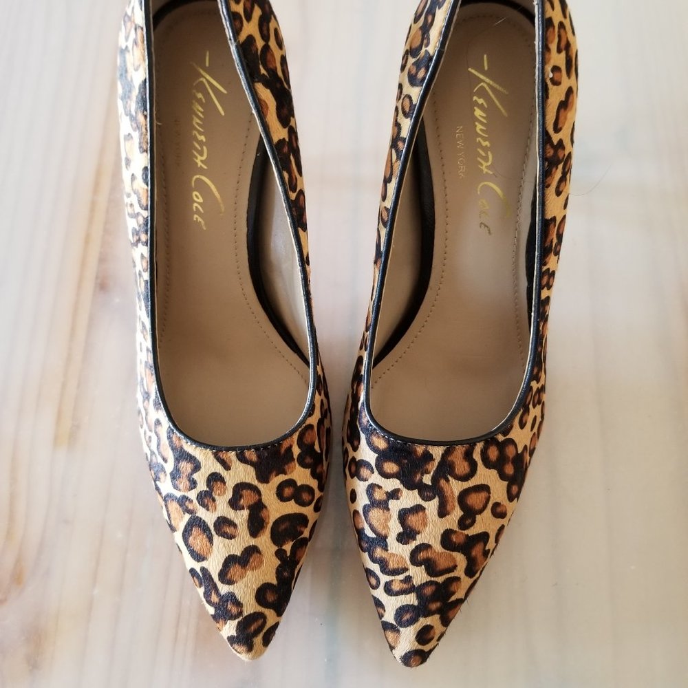 Kenneth Cole Leopard  pointed-toe Pumps, size 8